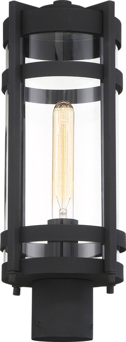 Post Lantern Nuvo 60-6575 Tofino - 1 Light - Post Lantern - Textured Black Finish with Clear Glass Nuvo