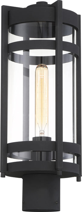 Post Lantern Nuvo 60-6575 Tofino - 1 Light - Post Lantern - Textured Black Finish with Clear Glass Nuvo