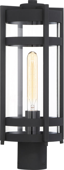 Post Lantern Nuvo 60-6575 Tofino - 1 Light - Post Lantern - Textured Black Finish with Clear Glass Nuvo