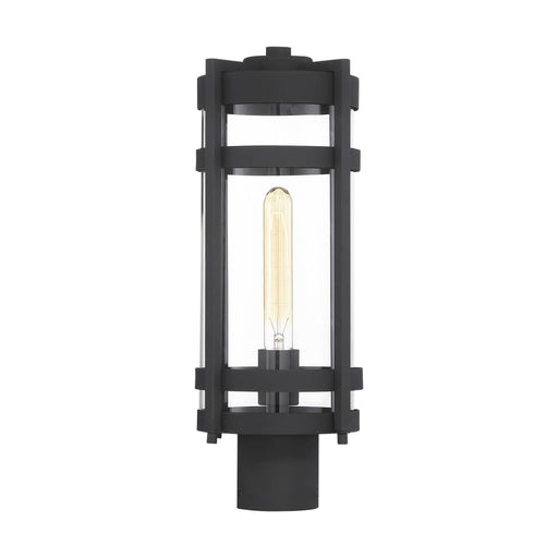 Post Lantern Nuvo 60-6575 Tofino - 1 Light - Post Lantern - Textured Black Finish with Clear Glass Nuvo