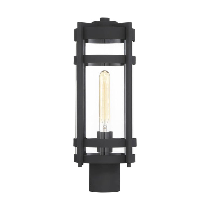 Post Lantern Nuvo 60-6575 Tofino - 1 Light - Post Lantern - Textured Black Finish with Clear Glass Nuvo