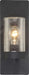 Sconce Nuvo 60-6579 Indie - 1 Light - Small Wall Sconce - Textured Black Finish with Clear Seeded Glass Nuvo