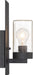 Sconce Nuvo 60-6579 Indie - 1 Light - Small Wall Sconce - Textured Black Finish with Clear Seeded Glass Nuvo