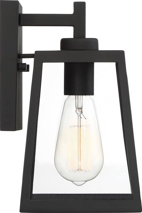 Wall Lantern Nuvo 60-6581 Halifax - 1 Light - Small Lantern - Matte Black Finish with Clear Glass Nuvo