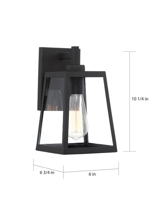 Wall Lantern Nuvo 60-6581 Halifax - 1 Light - Small Lantern - Matte Black Finish with Clear Glass Nuvo