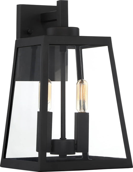 Wall Lantern Nuvo 60-6582 Halifax - 2 Light - Medium Lantern - Matte Black Finish with Clear Glass Nuvo