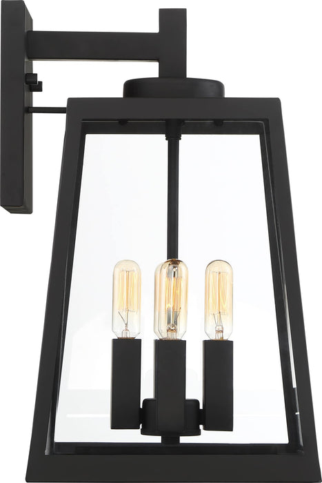 Wall Lantern Nuvo 60-6583 Halifax - 4 Light - Large Lantern - Matte Black Finish with Clear Glass Nuvo