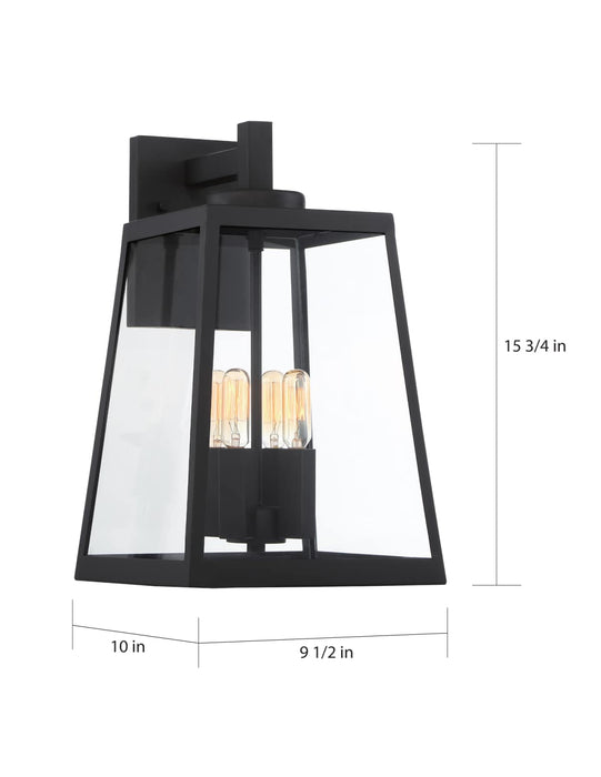 Wall Lantern Nuvo 60-6583 Halifax - 4 Light - Large Lantern - Matte Black Finish with Clear Glass Nuvo