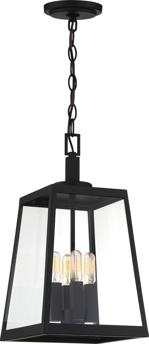 Hanging Lantern Nuvo 60-6584 Halifax - 4 Light - Hanging Lantern - Matte Black Finish with Clear Glass Nuvo