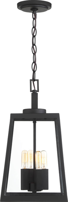 Hanging Lantern Nuvo 60-6584 Halifax - 4 Light - Hanging Lantern - Matte Black Finish with Clear Glass Nuvo