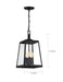 Hanging Lantern Nuvo 60-6584 Halifax - 4 Light - Hanging Lantern - Matte Black Finish with Clear Glass Nuvo