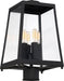 Post Lantern Nuvo 60-6585 Halifax - 4 Light - Post Lantern - Matte Black Finish with Clear Glass Nuvo