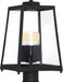 Post Lantern Nuvo 60-6585 Halifax - 4 Light - Post Lantern - Matte Black Finish with Clear Glass Nuvo