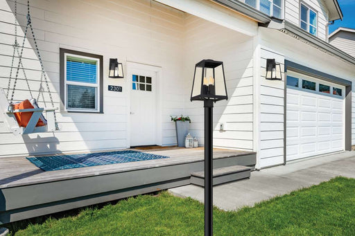 Post Lantern Nuvo 60-6585 Halifax - 4 Light - Post Lantern - Matte Black Finish with Clear Glass Nuvo