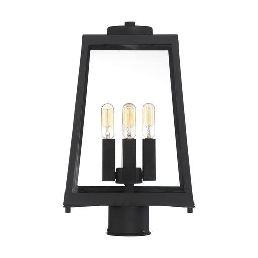 Post Lantern Nuvo 60-6585 Halifax - 4 Light - Post Lantern - Matte Black Finish with Clear Glass Nuvo