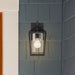 Wall Lantern Nuvo 60-6591 Hopewell - 1 Light - Small Lantern - Matte Black Finish with Clear Seeded Glass Nuvo