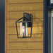 Wall Lantern Nuvo 60-6591 Hopewell - 1 Light - Small Lantern - Matte Black Finish with Clear Seeded Glass Nuvo