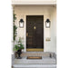 Wall Lantern Nuvo 60-6592 Hopewell - 1 Light - Medium Lantern - Matte Black Finish with Clear Seeded Glass Nuvo