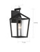 Wall Lantern Nuvo 60-6592 Hopewell - 1 Light - Medium Lantern - Matte Black Finish with Clear Seeded Glass Nuvo