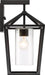Wall Lantern Nuvo 60-6593 Hopewell - 1 Light - Large Lantern - Matte Black Finish with Clear Seeded Glass Nuvo