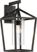 Wall Lantern Nuvo 60-6593 Hopewell - 1 Light - Large Lantern - Matte Black Finish with Clear Seeded Glass Nuvo