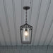 Hanging Lantern Nuvo 60-6594 Hopewell - 1 Light - Hanging Lantern - Matte Black Finish with Clear Seeded Glass Nuvo