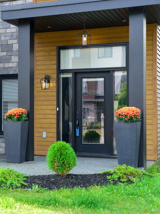 Hanging Lantern Nuvo 60-6594 Hopewell - 1 Light - Hanging Lantern - Matte Black Finish with Clear Seeded Glass Nuvo