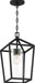 Hanging Lantern Nuvo 60-6594 Hopewell - 1 Light - Hanging Lantern - Matte Black Finish with Clear Seeded Glass Nuvo