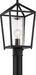 Post Lantern Nuvo 60-6595 Hopewell - 1 Light - Post Lantern - Matte Black Finish with Clear Seeded Glass Nuvo