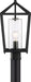 Post Lantern Nuvo 60-6595 Hopewell - 1 Light - Post Lantern - Matte Black Finish with Clear Seeded Glass Nuvo