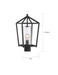 Post Lantern Nuvo 60-6595 Hopewell - 1 Light - Post Lantern - Matte Black Finish with Clear Seeded Glass Nuvo