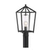 Post Lantern Nuvo 60-6595 Hopewell - 1 Light - Post Lantern - Matte Black Finish with Clear Seeded Glass Nuvo