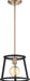 Mini Pendant Nuvo 60-6641 Chassis - 1 Light - Mini Pendant Fixture - Copper Brushed Brass Finish with Matte Black Frame Nuvo