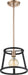 Mini Pendant Nuvo 60-6641 Chassis - 1 Light - Mini Pendant Fixture - Copper Brushed Brass Finish with Matte Black Frame Nuvo