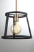 Mini Pendant Nuvo 60-6641 Chassis - 1 Light - Mini Pendant Fixture - Copper Brushed Brass Finish with Matte Black Frame Nuvo