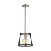 Mini Pendant Nuvo 60-6641 Chassis - 1 Light - Mini Pendant Fixture - Copper Brushed Brass Finish with Matte Black Frame Nuvo