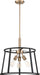 Pendant Nuvo 60-6642 Chassis - 3 Light - Pendant Fixture - Copper Brushed Brass Finish with Matte Black Frame Nuvo