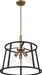 Pendant Nuvo 60-6642 Chassis - 3 Light - Pendant Fixture - Copper Brushed Brass Finish with Matte Black Frame Nuvo