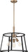 Pendant Nuvo 60-6642 Chassis - 3 Light - Pendant Fixture - Copper Brushed Brass Finish with Matte Black Frame Nuvo