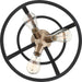 Semi Flush Nuvo 60-6643 Chassis - 3 Light - Semi-Flush Mount Fixture - Copper Brushed Brass Finish with Matte Black Frame Nuvo