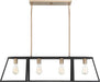 Island Pendant Nuvo 60-6644 Chassis - 4 Light - Island Pendant Fixture - Copper Brushed Brass Finish with Matte Black Frame Nuvo