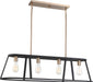 Island Pendant Nuvo 60-6644 Chassis - 4 Light - Island Pendant Fixture - Copper Brushed Brass Finish with Matte Black Frame Nuvo