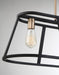 Island Pendant Nuvo 60-6644 Chassis - 4 Light - Island Pendant Fixture - Copper Brushed Brass Finish with Matte Black Frame Nuvo