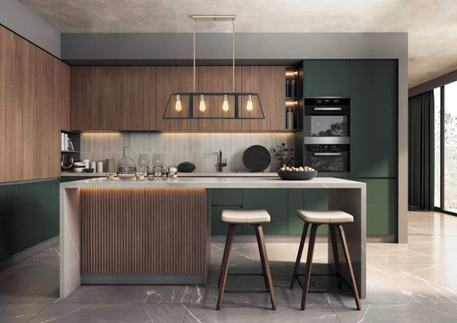 Island Pendant Nuvo 60-6644 Chassis - 4 Light - Island Pendant Fixture - Copper Brushed Brass Finish with Matte Black Frame Nuvo
