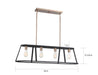 Island Pendant Nuvo 60-6644 Chassis - 4 Light - Island Pendant Fixture - Copper Brushed Brass Finish with Matte Black Frame Nuvo