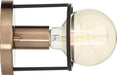Sconce Nuvo 60-6651 Chassis - 1 Light - Wall Sconce - Copper Brushed Brass Finish with Matte Black Frame Nuvo
