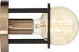 Sconce Nuvo 60-6651 Chassis - 1 Light - Wall Sconce - Copper Brushed Brass Finish with Matte Black Frame Nuvo