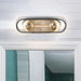 Vanity Nuvo 60-6652 Chassis - 2 Light - Vanity - Copper Brushed Brass Finish with Matte Black Frame Nuvo