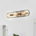 Vanity Nuvo 60-6653 Chassis - 3 Light - Vanity - Copper Brushed Brass Finish with Matte Black Frame Nuvo