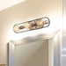 Vanity Nuvo 60-6653 Chassis - 3 Light - Vanity - Copper Brushed Brass Finish with Matte Black Frame Nuvo